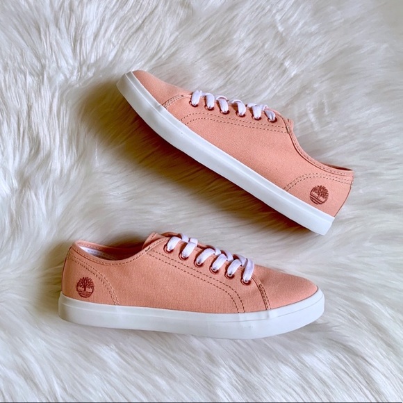 Timberland Coral Canvas Newport Bay Oxford Shoes - Picture 5 of 7